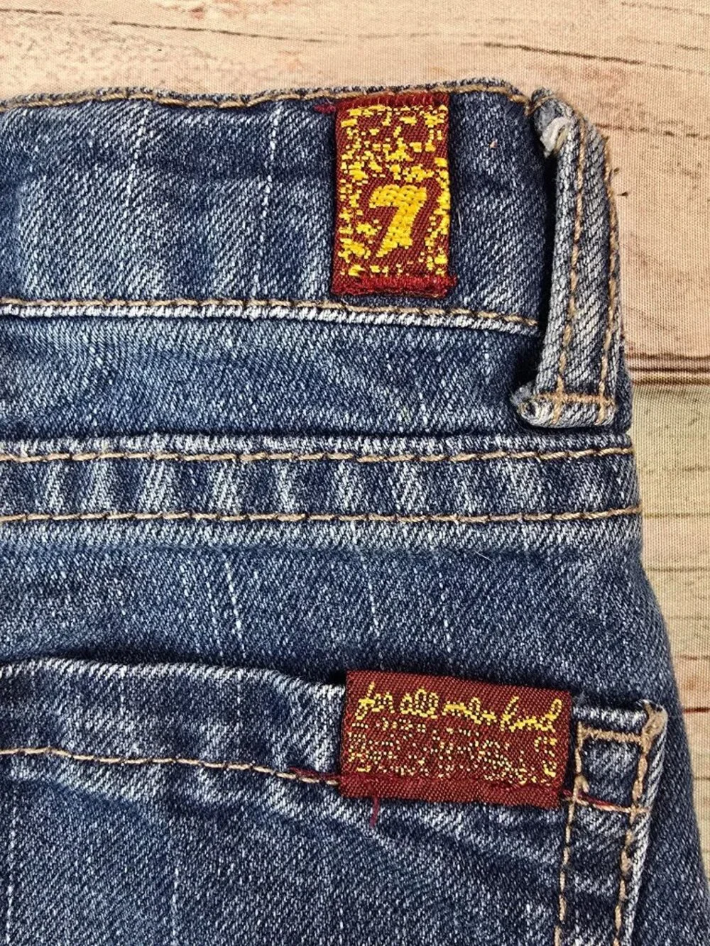 7 For All Mankind Toddler Girls Blue Denim Jeans Size 2T Made In China